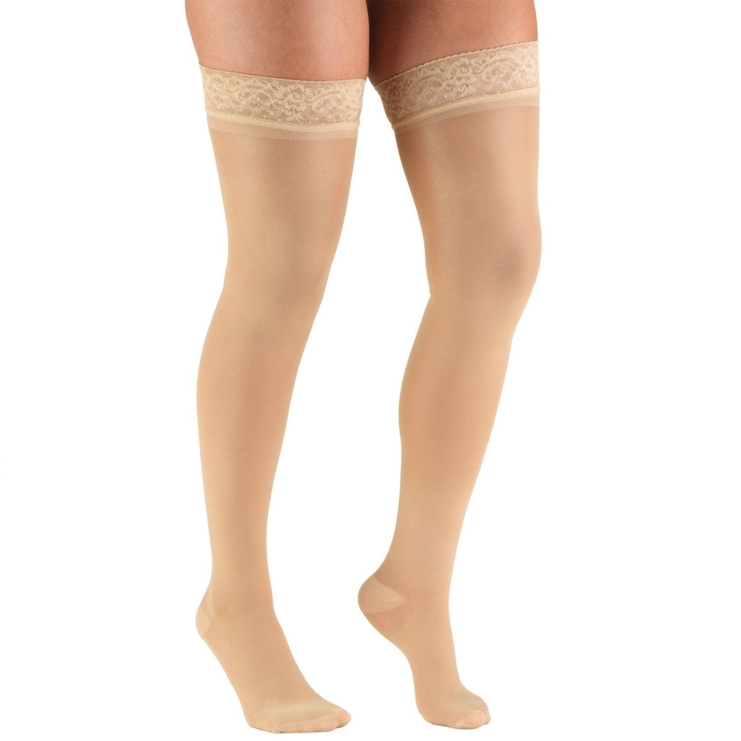 Truform 0254 TruSheer 30-40mmHg Thigh High Compression Stockings