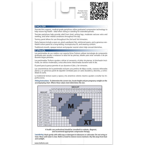 Truform 1758 20-30mmHg Pantyhose Compression Stockings