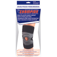 CHAMPION MULTILAYER KNEE WRAP WITH STABILIZER PAD C-476