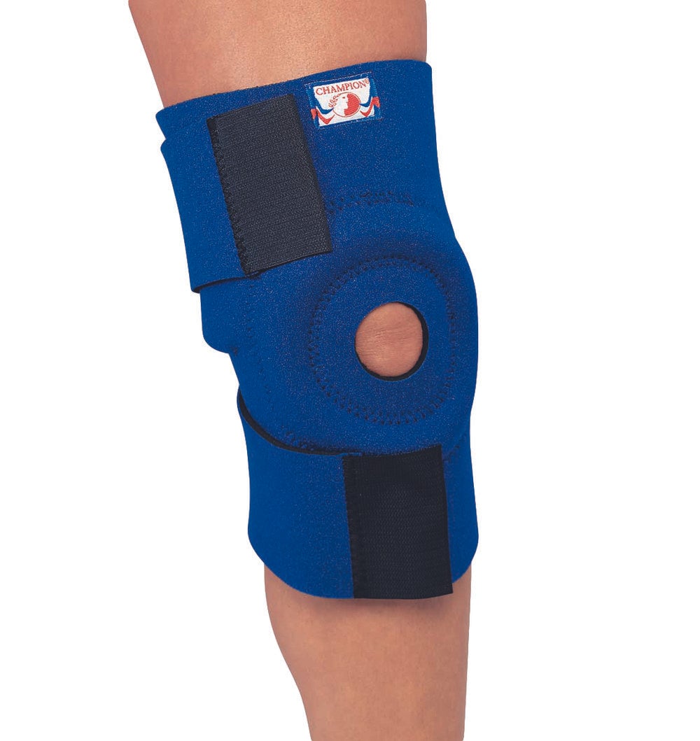 CHAMPION NEOPRENE KNEE WRAP WITH PATELLAR STABILIZING PAD C-314