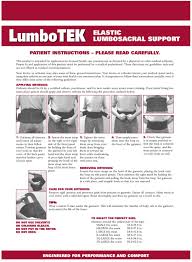 LumboTEK Lumbosacral Support 2895 w/ Rigid anterior and posterior inserts