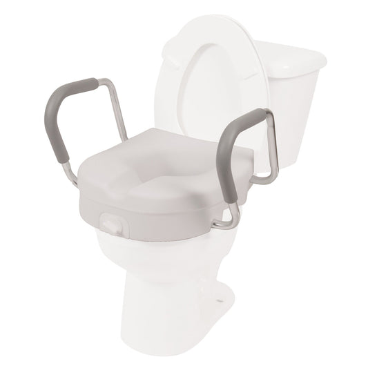 PCP Molded Raised Toilet Seat with Removable Arms 7016