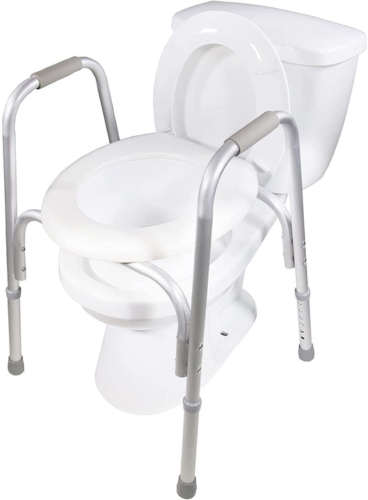 PCP Raised Toilet Seat with Safety Frame 7007